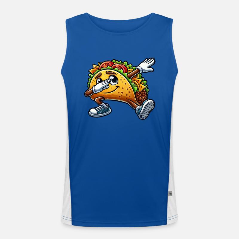 Mignon Taco Dessin Animé Dabbing Danse Débardeur respirant contrasté Homme 