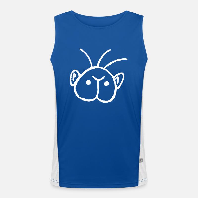 Ass with ears - Men's Functional Contrast Tank Top  - royal/white
