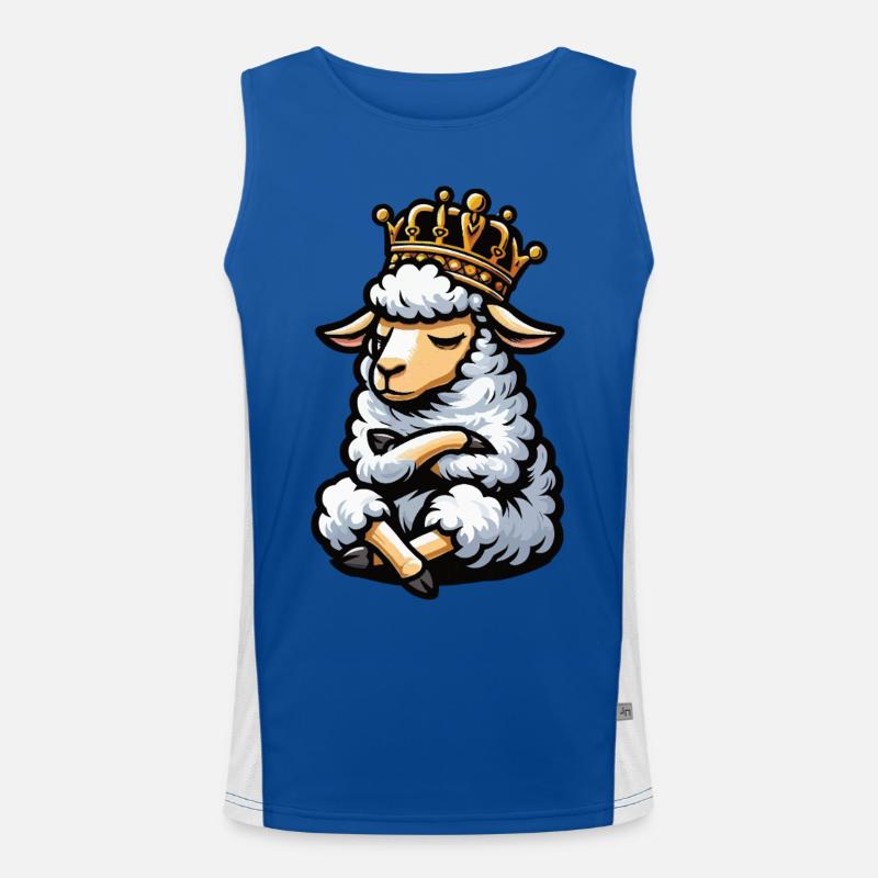 Schaf Schafe Schäfer Schafhalter Schafbock Funktionelles Kontrast-Tank Top für Männer 