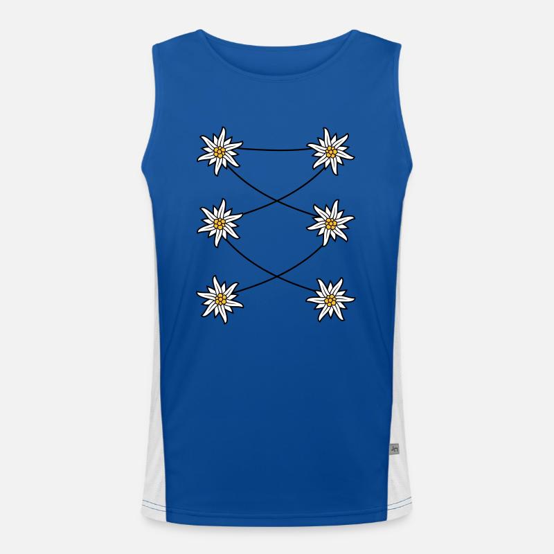 Tablier Dirndl Edelweiss Débardeur respirant contrasté Homme 