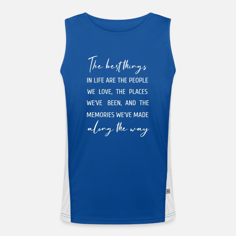 The best things in life Funktionelles Kontrast-Tank Top für Männer 