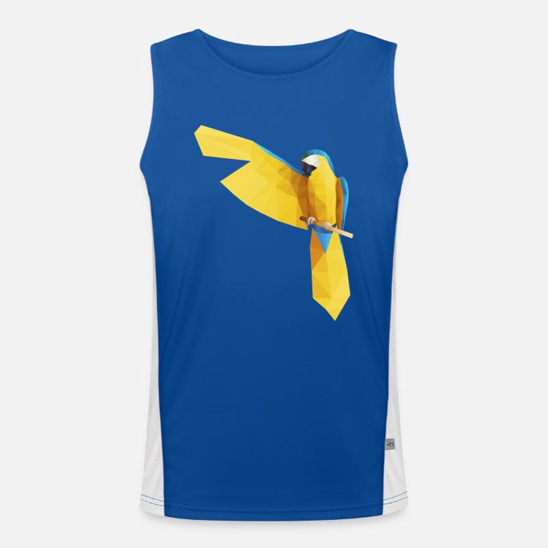 Blue Ara Low Poly Men's Functional Contrast Tank Top 
