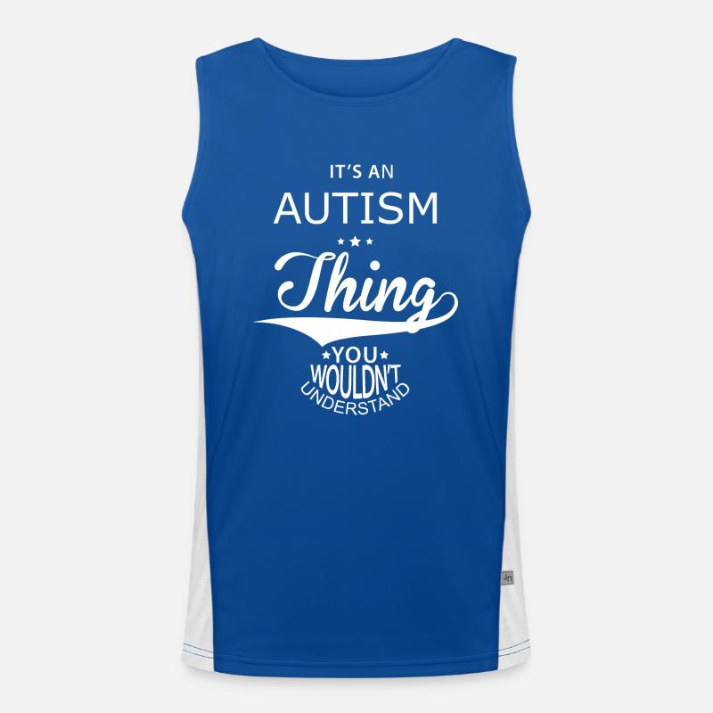 autism Men's Functional Contrast Tank Top 
