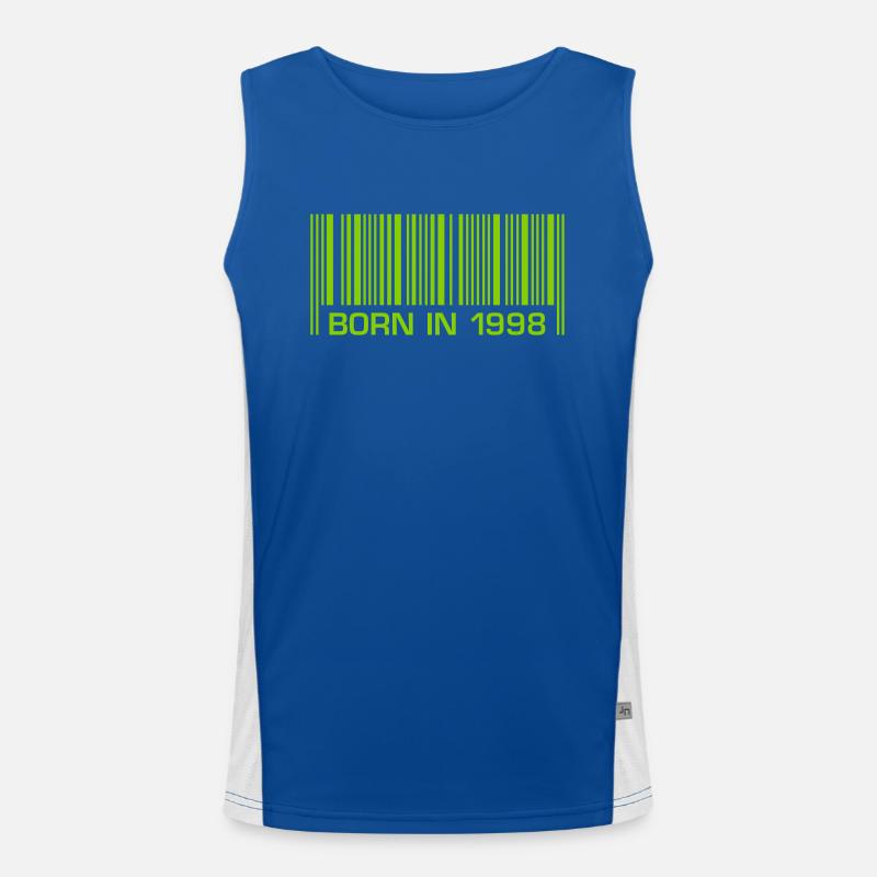 barcode born in 1998 18th birthday 18. Geburtstag Funktionelles Kontrast-Tank Top für Männer 