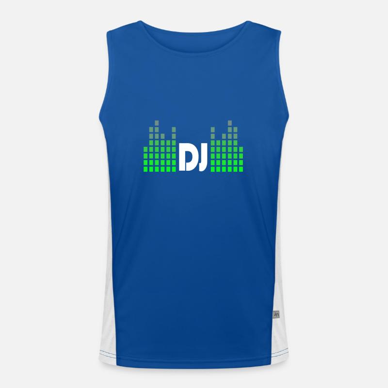 DJ Music Beat Disco Men's Functional Contrast Tank Top 