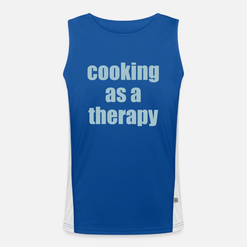 cooking as a therapy saying with meaning Men's Functional Contrast Tank Top 