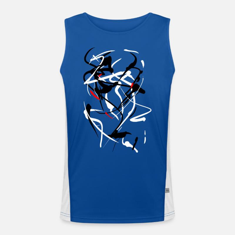 Abstract Men's Functional Contrast Tank Top 
