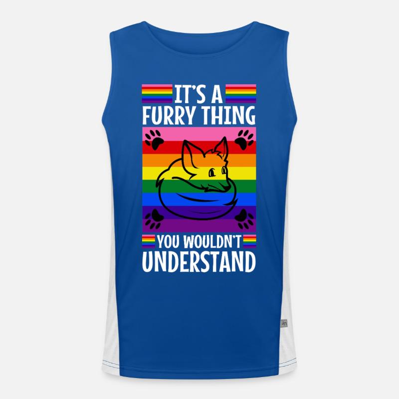 It's A Furry Thing You Wouldn't Understand Funktionelles Kontrast-Tank Top für Männer 