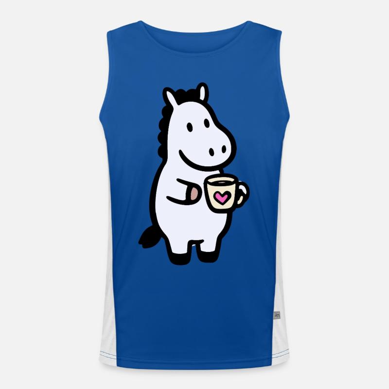 HerzHippo Kaffee Begleiter Funktionelles Kontrast-Tank Top für Männer 