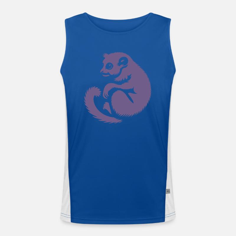 Loris Slowlori Silhouette Säugetier Funktionelles Kontrast-Tank Top für Männer 