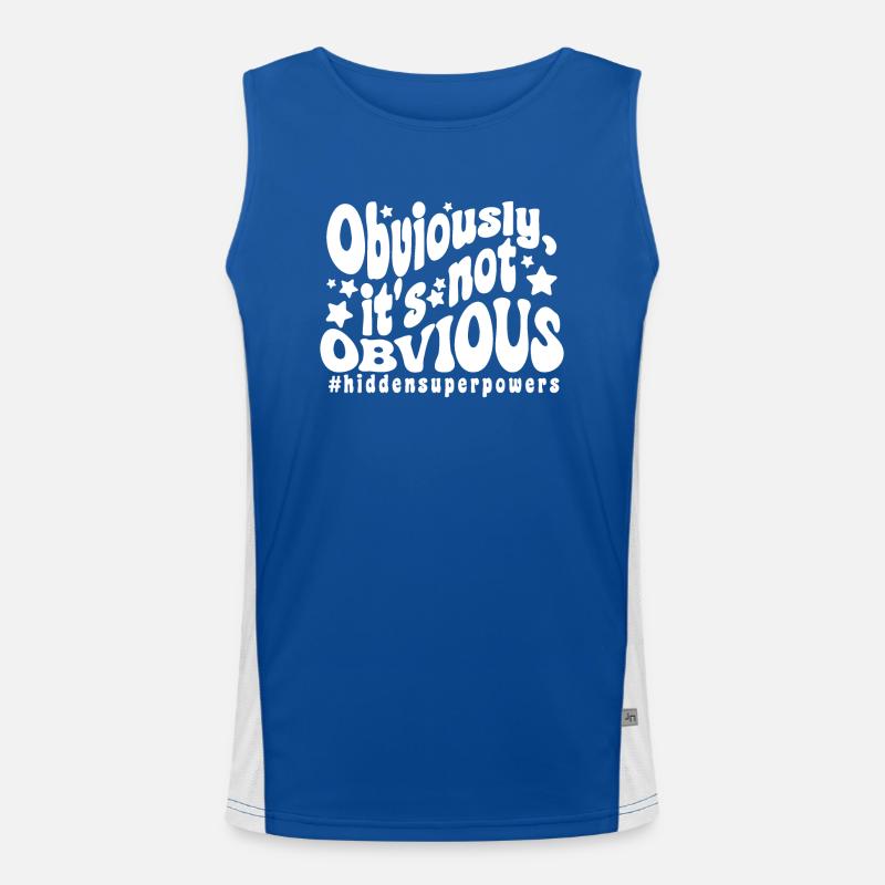 Obviously, it's not obvious (super powers) Men's Functional Contrast Tank Top 