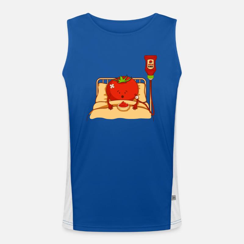 Tomato on sick leave - Men's Functional Contrast Tank Top  - royal/white