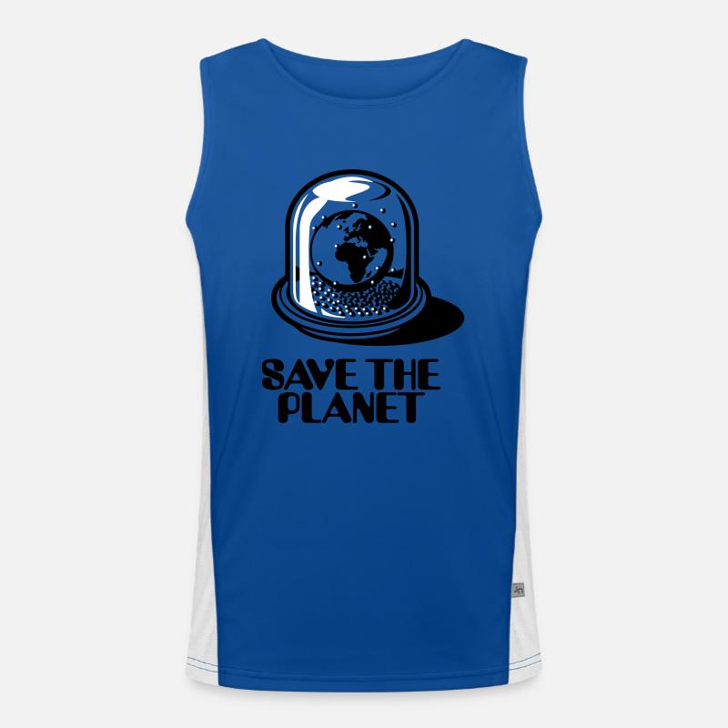 Weltkugel - Save The Planet 2c Débardeur respirant contrasté Homme 