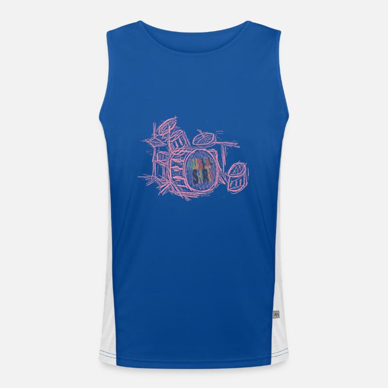 Schlagzeug/Drums Funktionelles Kontrast-Tank Top für Männer 