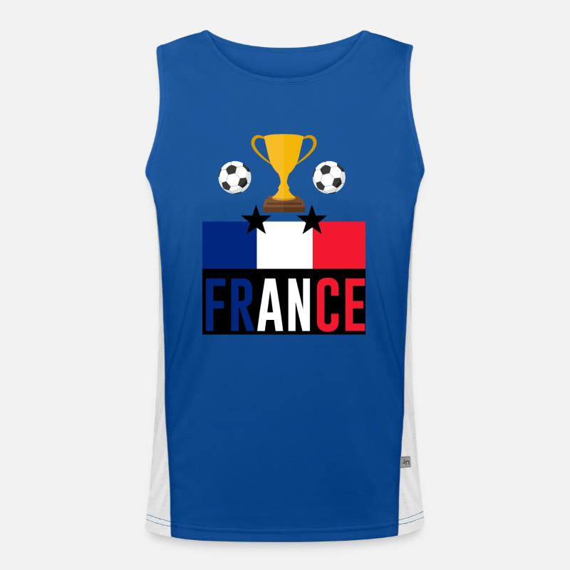 Frankreich Funktionelles Kontrast-Tank Top für Männer 