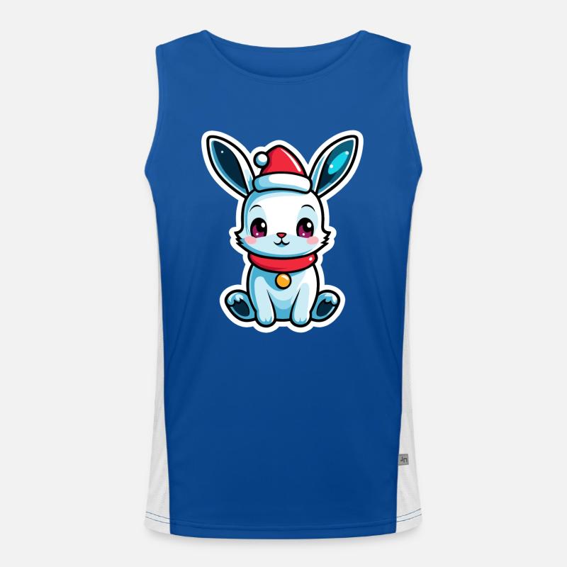 Illustration de Noël lapin Débardeur respirant contrasté Homme 