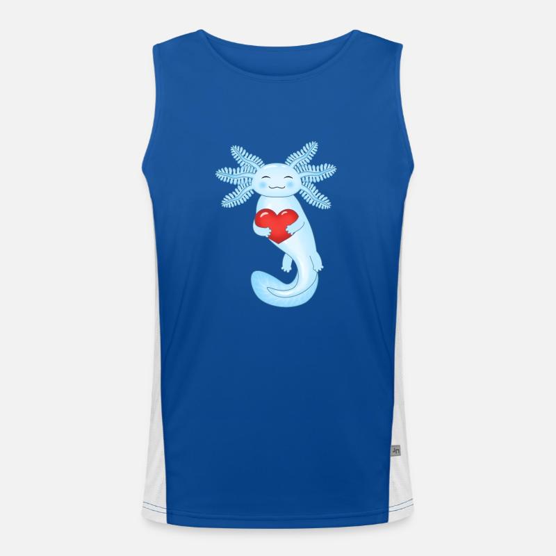 Axolotl de la Saint-Valentin Débardeur respirant contrasté Homme 