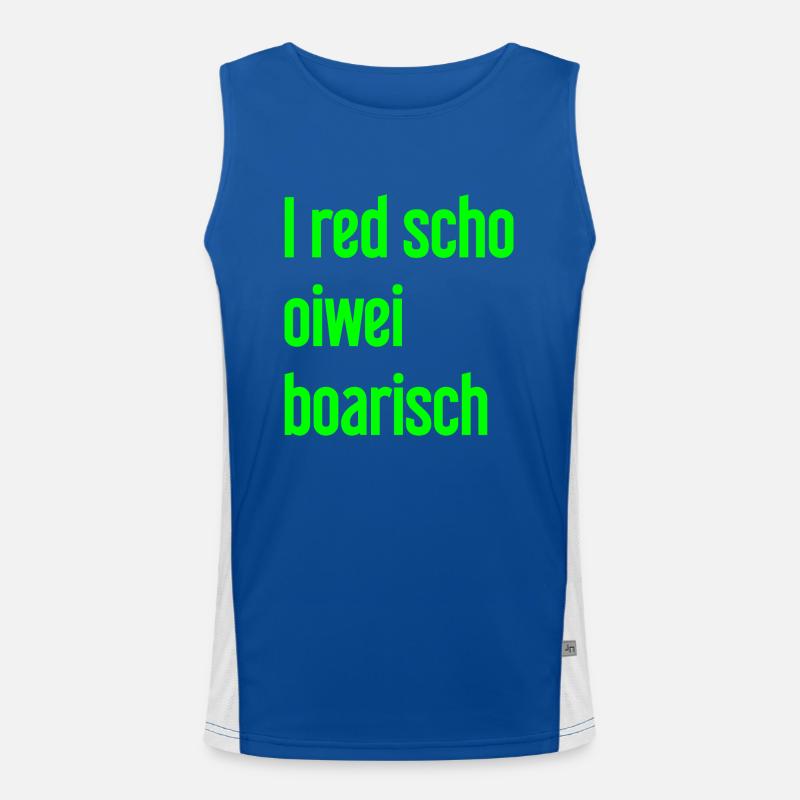 I red scho oiwei boarisch Débardeur respirant contrasté Homme 