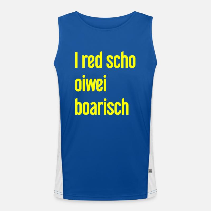 I red scho oiwei boarisch Débardeur respirant contrasté Homme 