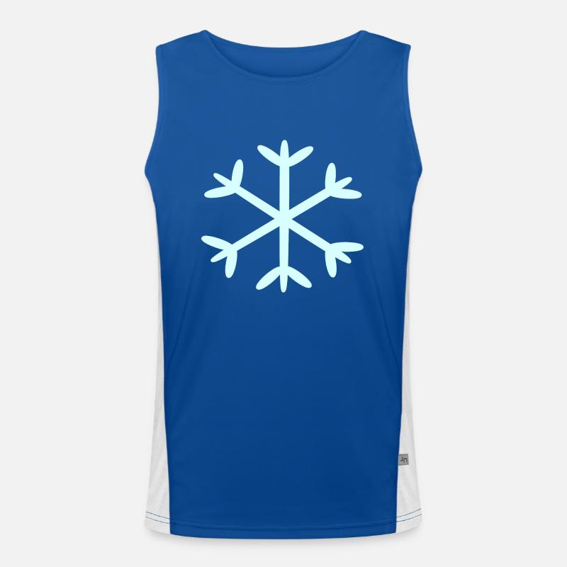 Snowflake Snow Snowflakes Christmas Men's Functional Contrast Tank Top 