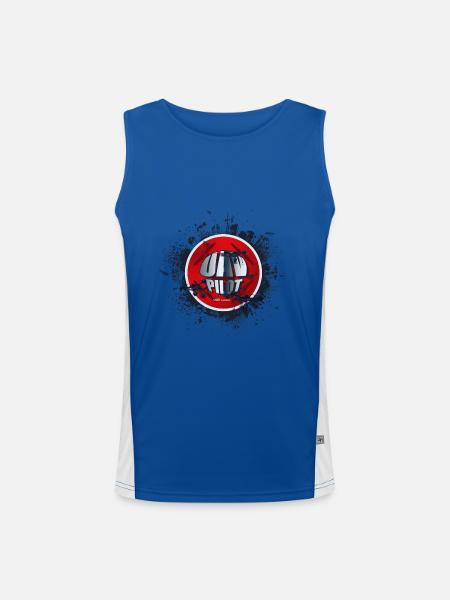 Drone pilot - Men's Functional Contrast Tank Top - royal/white
