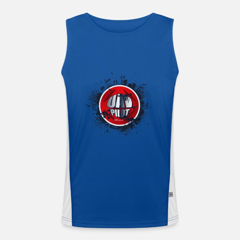 Drone pilot - Men's Functional Contrast Tank Top  - royal/white
