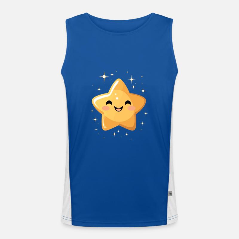 Laughing Star Night Sky Fun cadeau Débardeur respirant contrasté Homme 