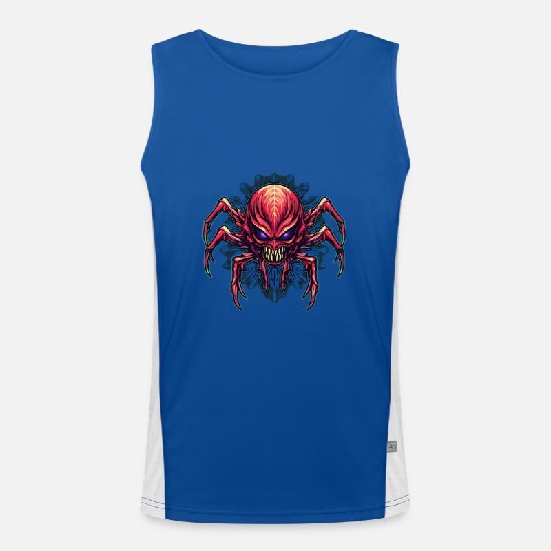 Buntes abstraktes Spinnen Design Spinnentiere Funktionelles Kontrast-Tank Top für Männer 