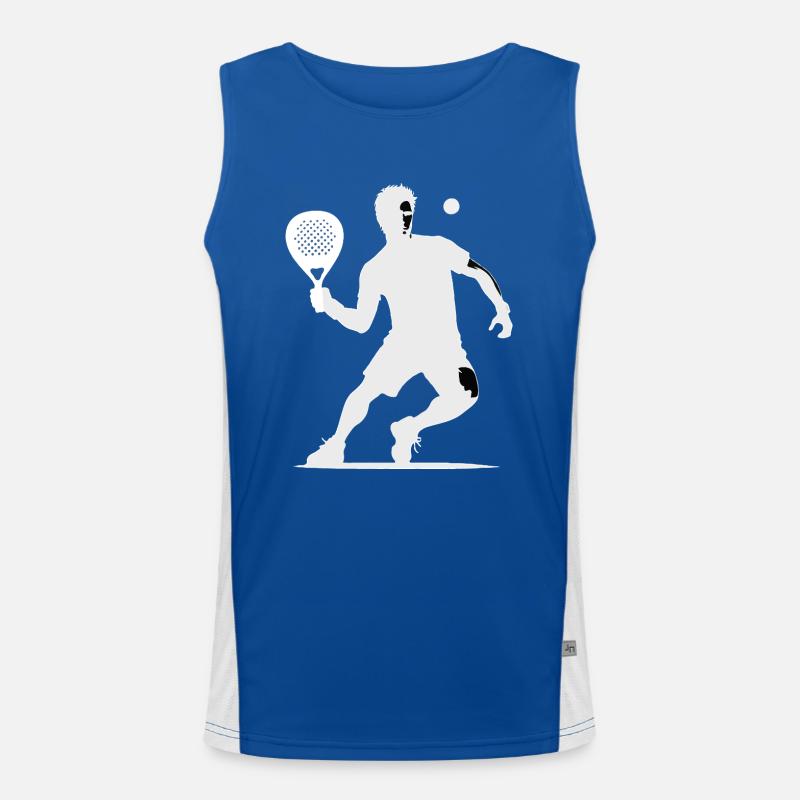 Padel player front white - Men's Functional Contrast Tank Top  - royal/white