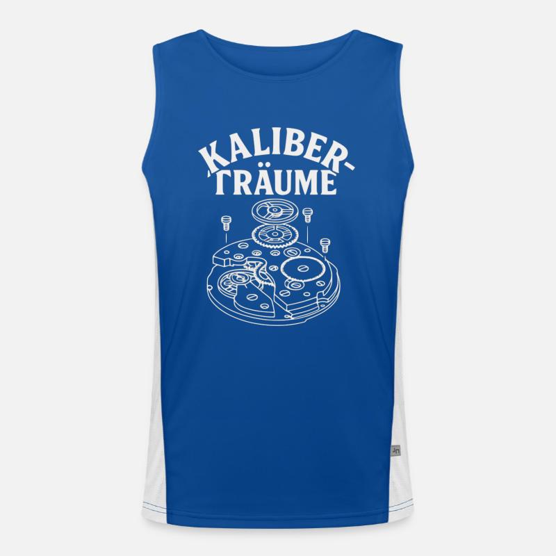 Calibre Dream "White Movement – Time in Motion" Men's Functional Contrast Tank Top 