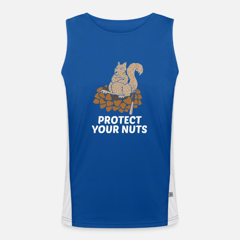 Protect your nuts gift Men's Functional Contrast Tank Top 