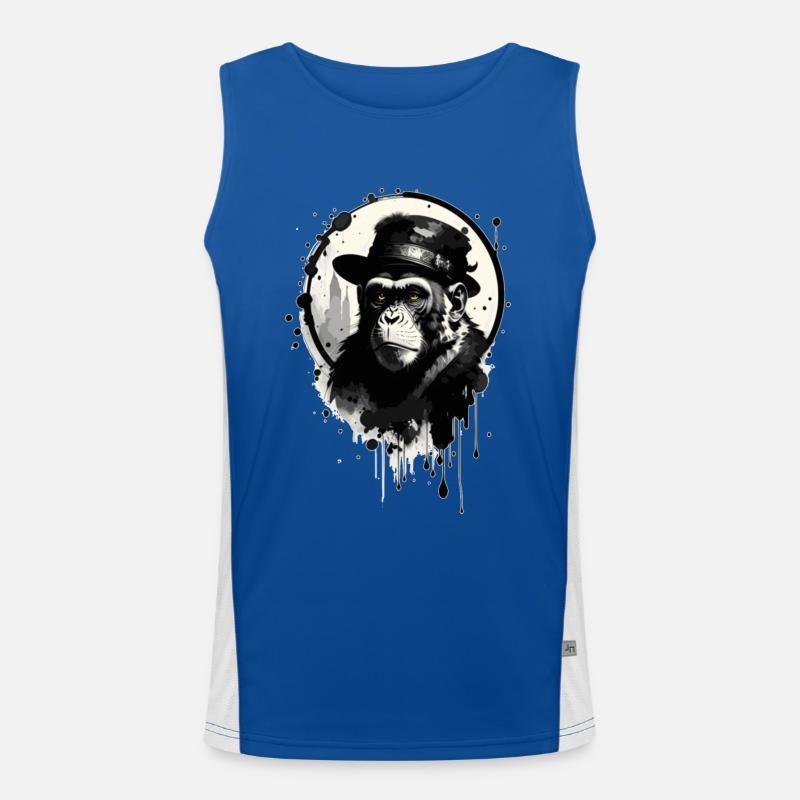 Singe avec chapeau Débardeur respirant contrasté Homme 