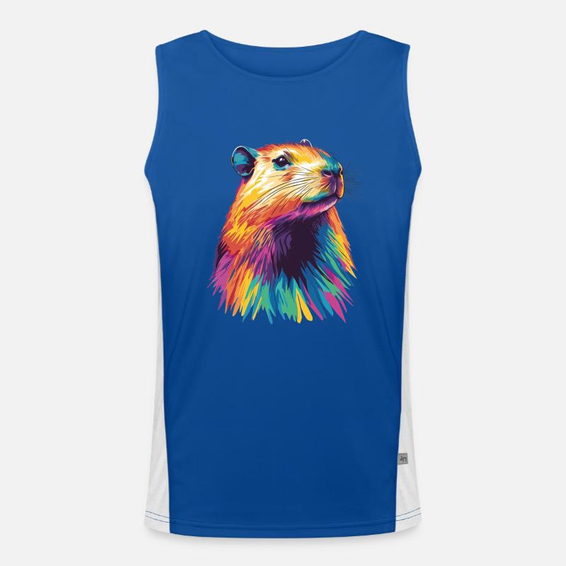 Capybara Funktionelles Kontrast-Tank Top für Männer 