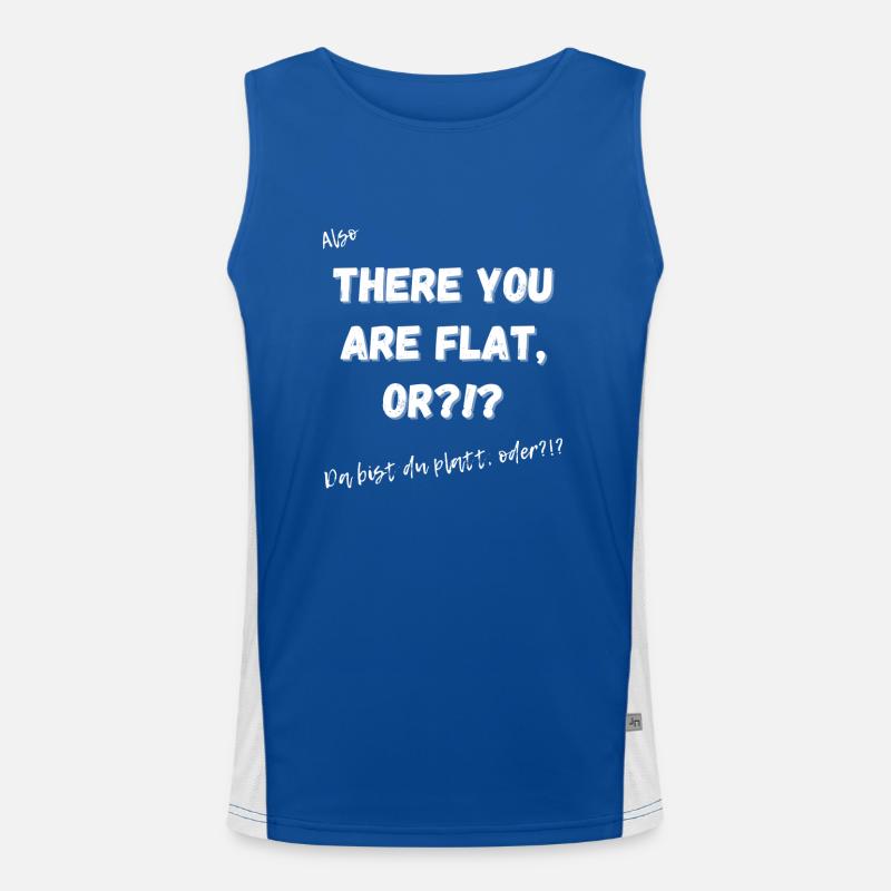 Da bist du platt?!? Funktionelles Kontrast-Tank Top für Männer 