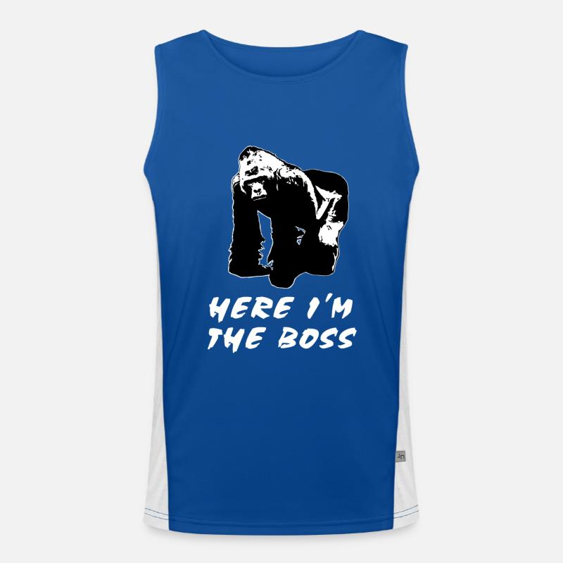 Gorilla - Monkey - Men's Functional Contrast Tank Top  - royal/white