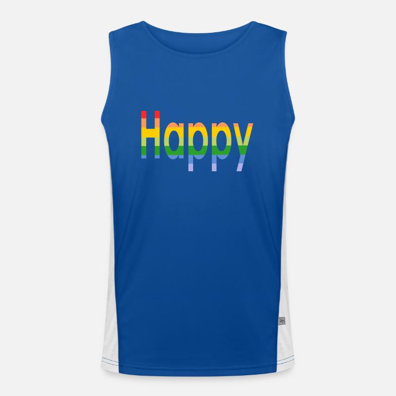 Feliz - Happy Men's Functional Contrast Tank Top 