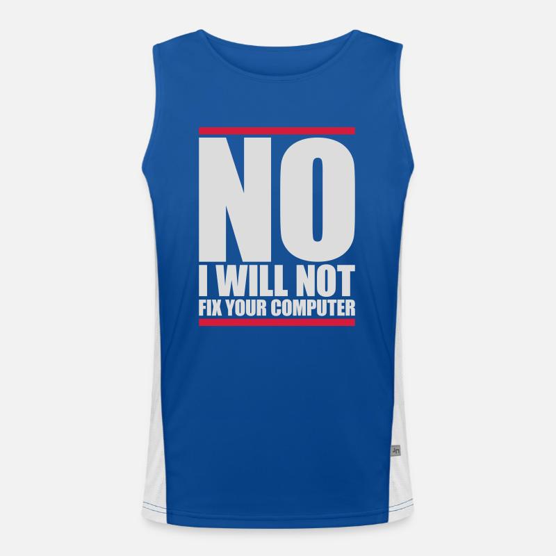 not fix your computer Men's Functional Contrast Tank Top 