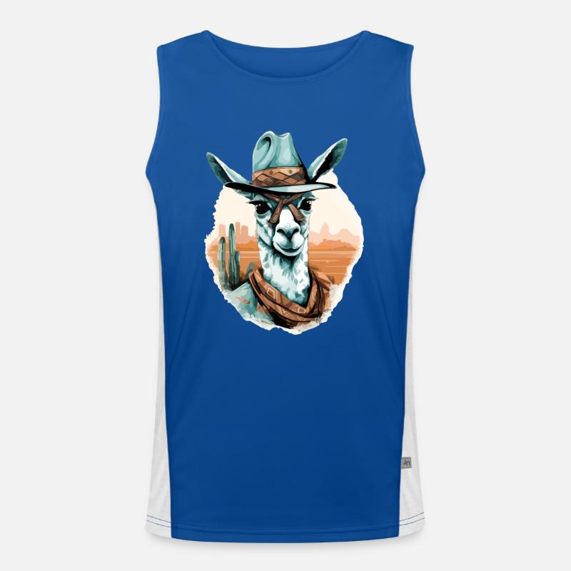 Noki the Lama Men's Functional Contrast Tank Top 
