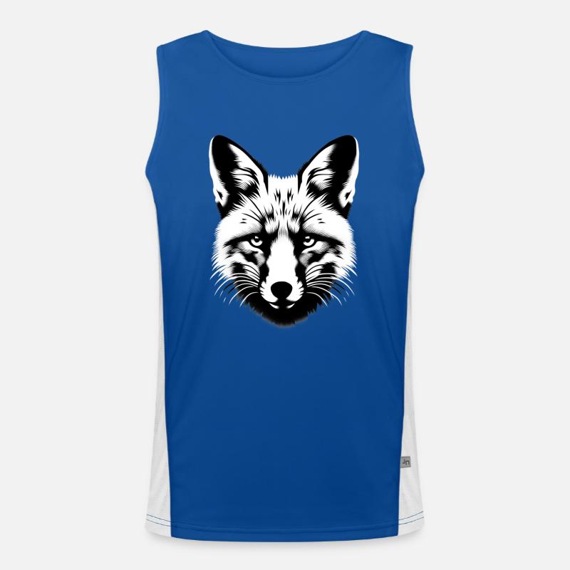 Fuchs Tierleben | Fox Funktionelles Kontrast-Tank Top für Männer 