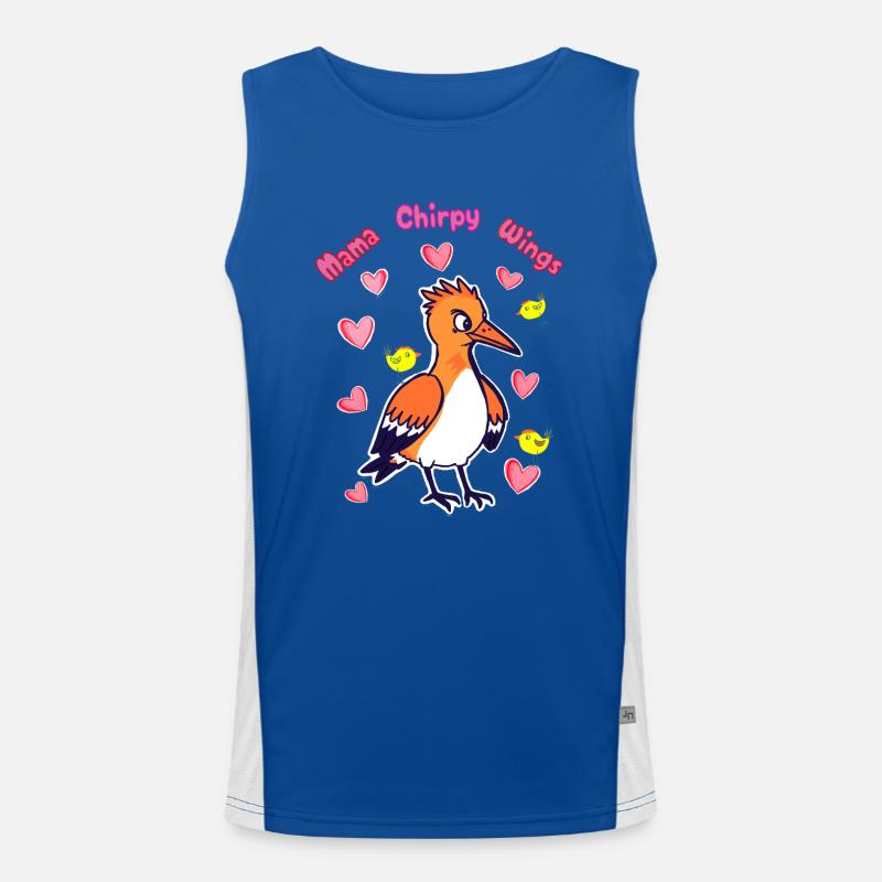 Mama Chirpy Wings : Oiseau de dessin animé Débardeur respirant contrasté Homme 