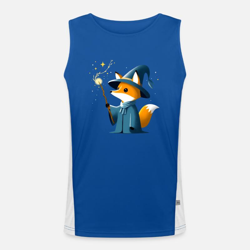 Magic Fox - Men's Functional Contrast Tank Top  - royal/white