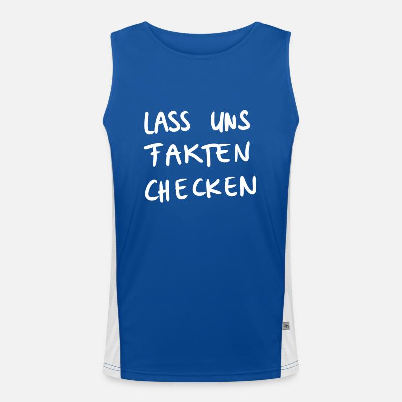 Fakten checken Funktionelles Kontrast-Tank Top für Männer 