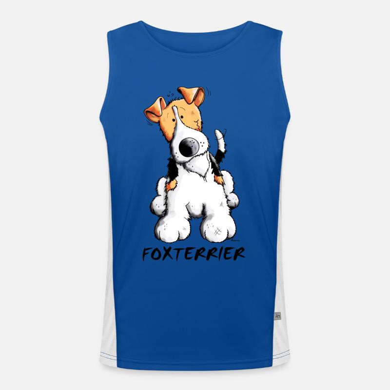 Fiffi der Foxterrier Funktionelles Kontrast-Tank Top für Männer 