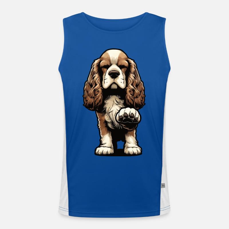 Cocker Spaniel Cocker Chien Cocker Propriétaire de cocker Spaniel Débardeur respirant contrasté Homme 