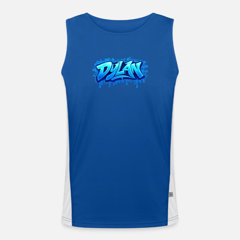 GRAFFITI NAME DYLAN FOR PERFECT GIFT PRINTABLE Men's Functional Contrast Tank Top 