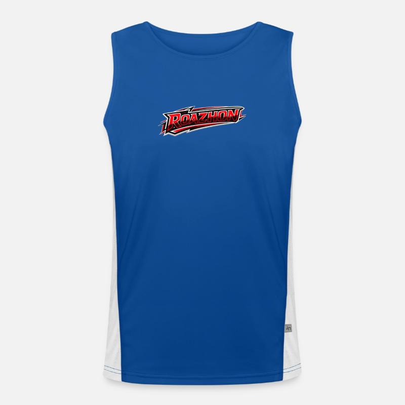 ROAZHON - Men's Functional Contrast Tank Top  - royal/white