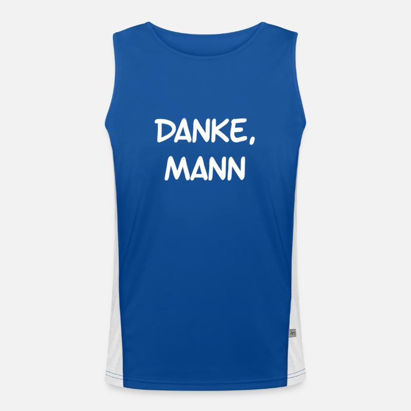 Danke, Mann Funktionelles Kontrast-Tank Top für Männer 