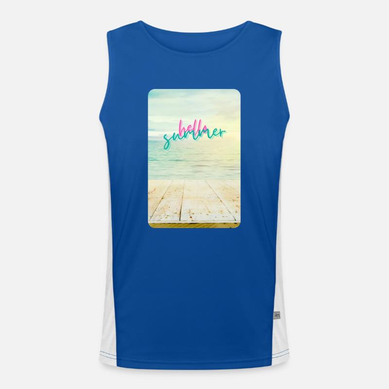 hello summer Funktionelles Kontrast-Tank Top für Männer 