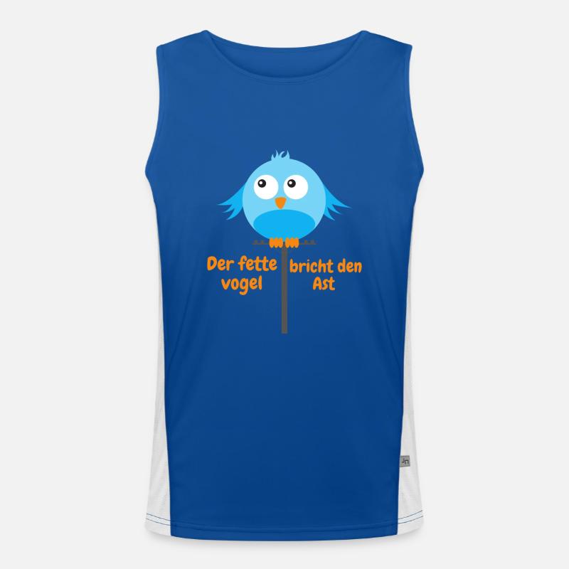 Dicker Vogel breiter Vogel Geschenkidee Funktionelles Kontrast-Tank Top für Männer 