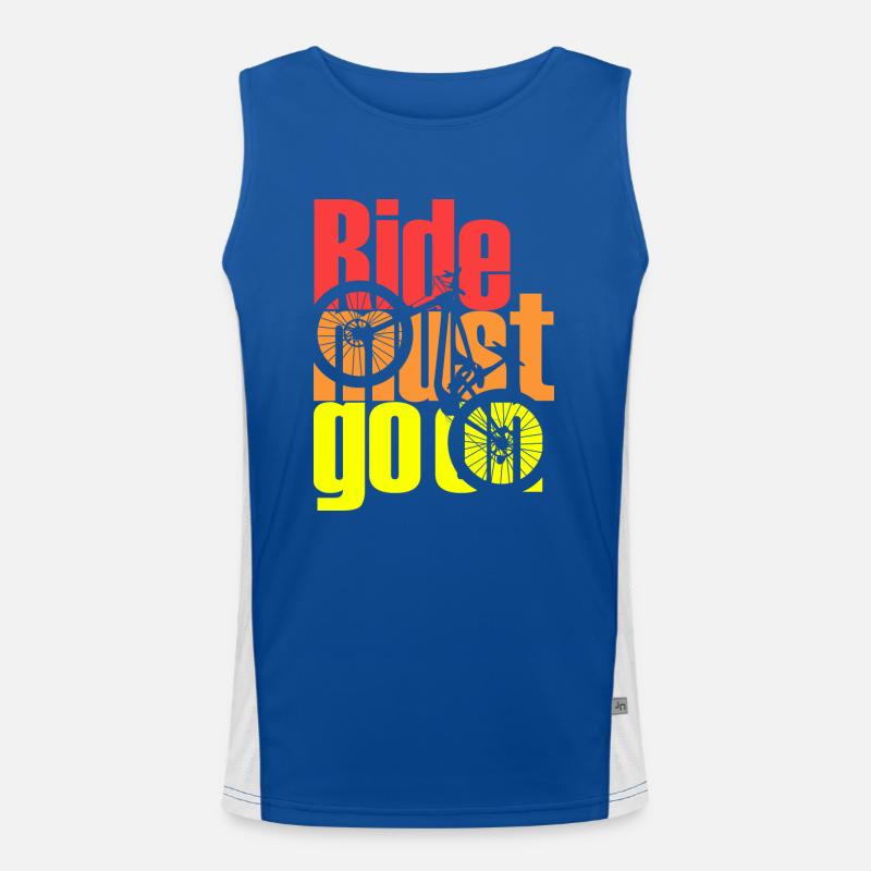 Ride Must Go On Funktionelles Kontrast-Tank Top für Männer 